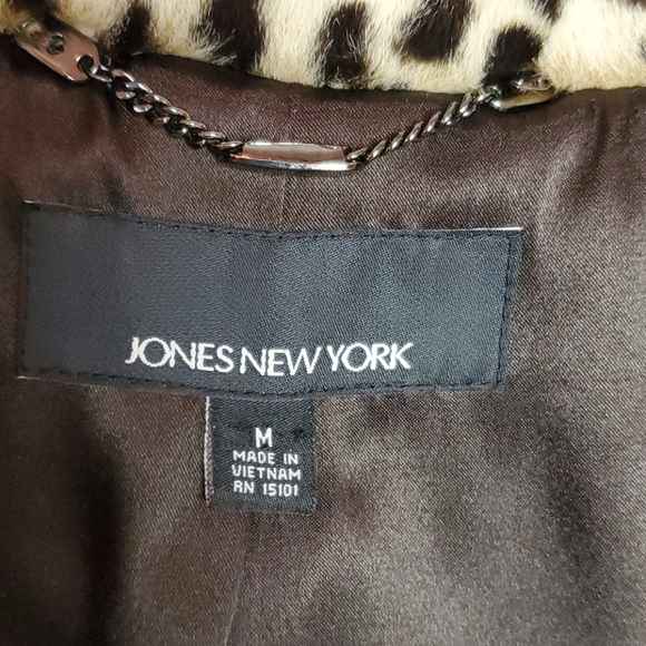 JONES NEW YORK leopard print coat - Picture 2 of 11